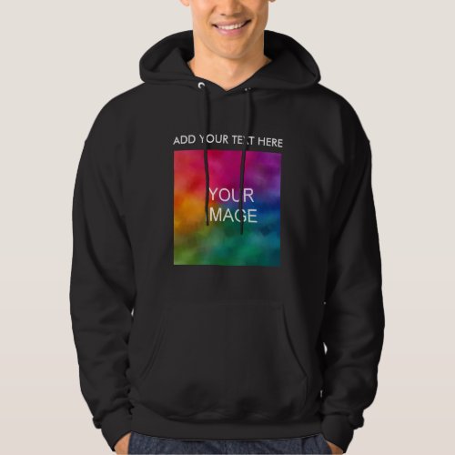 Add Your Text Photo Image Logo Here Mens Template Hoodie