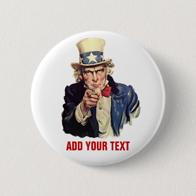 Add Your Text Pinback Button (Front)