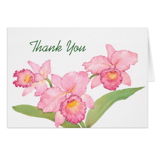Add Your Text | Pink Exotic Watercolor Flowers (Front Horizontal)
