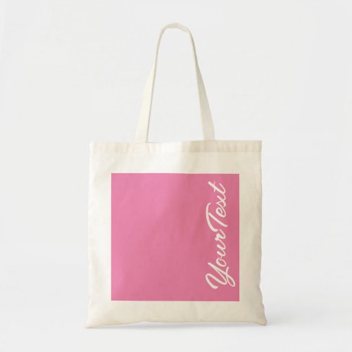Add Your Text Pink Template Script Elegant Modern Tote Bag