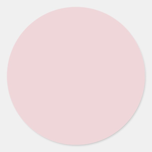 Add Your Text Rose Gold Solid Color Blank Template Classic Round Sticker (Front)