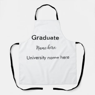 add your text simple graduate add school name cong apron