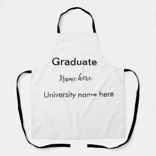 add your text simple graduate add school name cong apron