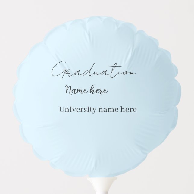 add your text simple graduate add school name cong balloon (Front)