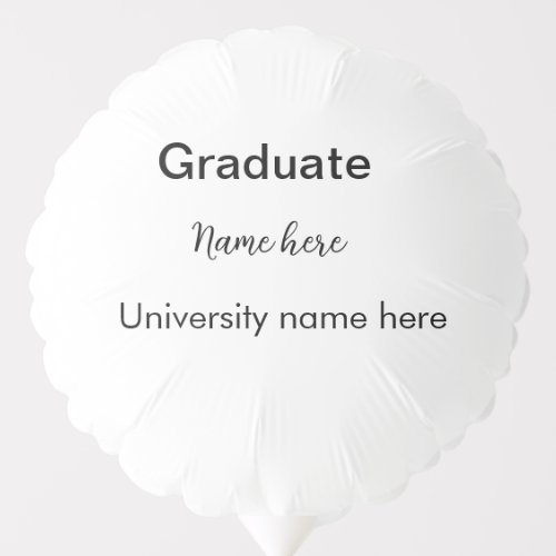 add your text simple graduate add school name cong balloon