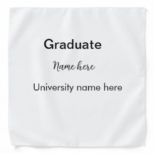 add your text simple graduate add school name cong bandana