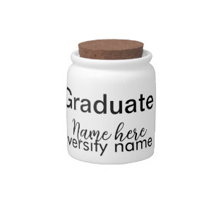 add your text simple graduate add school name cong candy jar