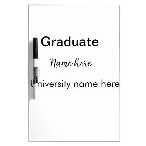 add your text simple graduate add school name cong dry erase board