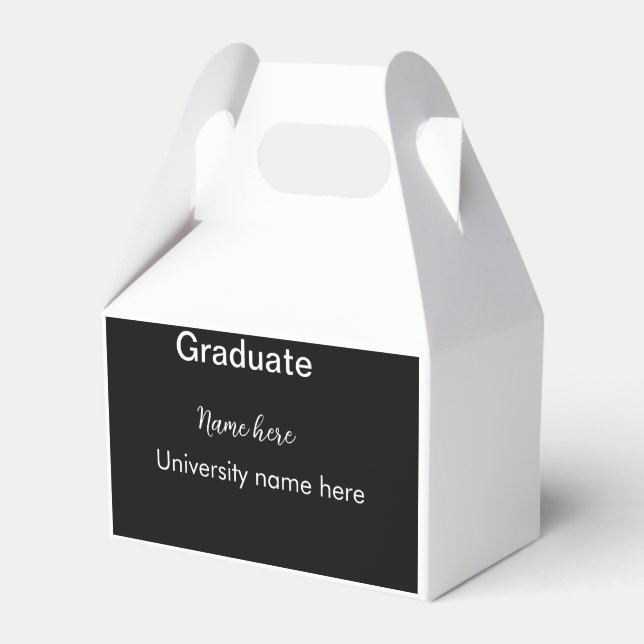 add your text simple graduate add school name cong favor boxes (Front Side)