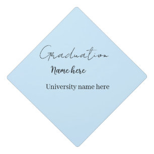 add your text simple graduate add school name cong graduation cap topper