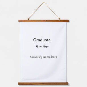 add your text simple graduate add school name cong hanging tapestry
