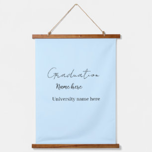 add your text simple graduate add school name cong hanging tapestry