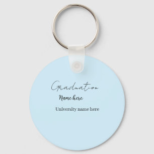 add your text simple graduate add school name cong keychain