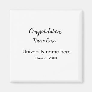 add your text simple graduate add school name cong magnet