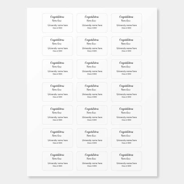 add your text simple graduate add school name cong matchboxes (Sticker Sheet)