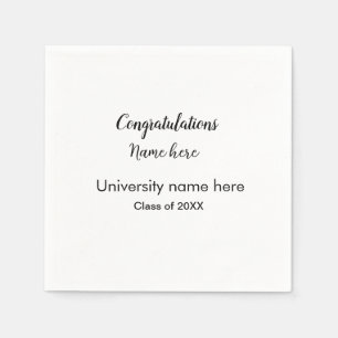 add your text simple graduate add school name cong napkins