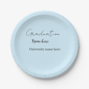 add your text simple graduate add school name cong paper plates