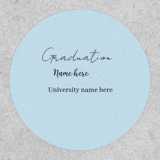add your text simple graduate add school name cong patch (Front)