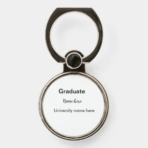 add your text simple graduate add school name cong phone ring stand