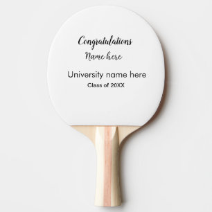 add your text simple graduate add school name cong ping pong paddle