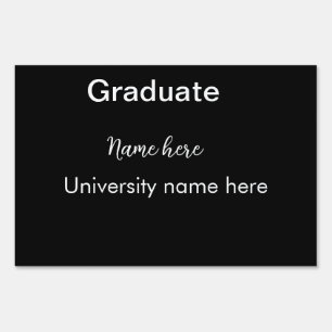 add your text simple graduate add school name cong sign