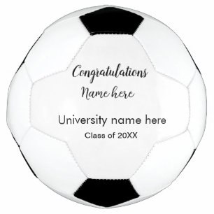 add your text simple graduate add school name cong soccer ball