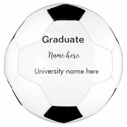 add your text simple graduate add school name cong soccer ball
