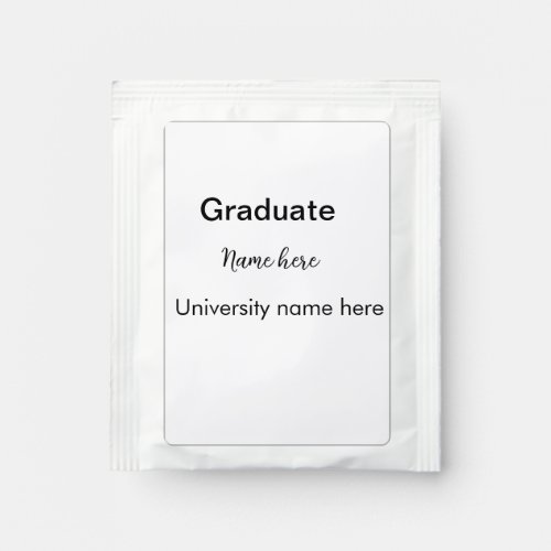 add your text simple graduate add school name cong tea bag drink mix