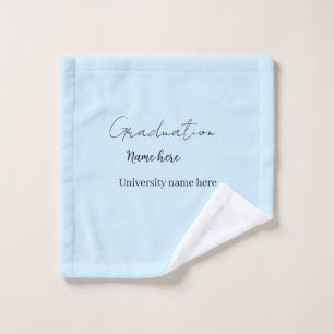 add your text simple graduate add school name cong wash cloth