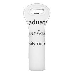 add your text simple graduate add school name cong wine bag