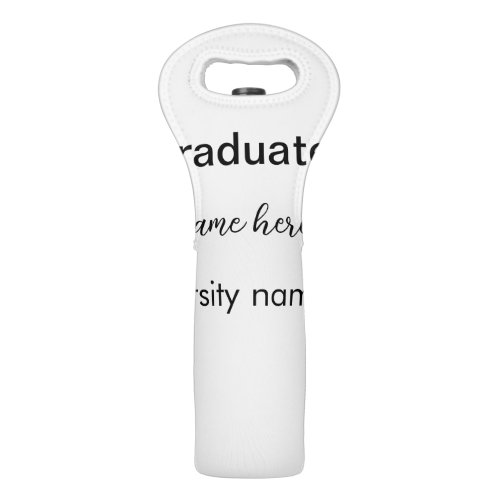 add your text simple graduate add school name cong wine bag