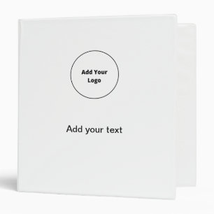 add your text simple minimal custom add your logo 3 ring binder