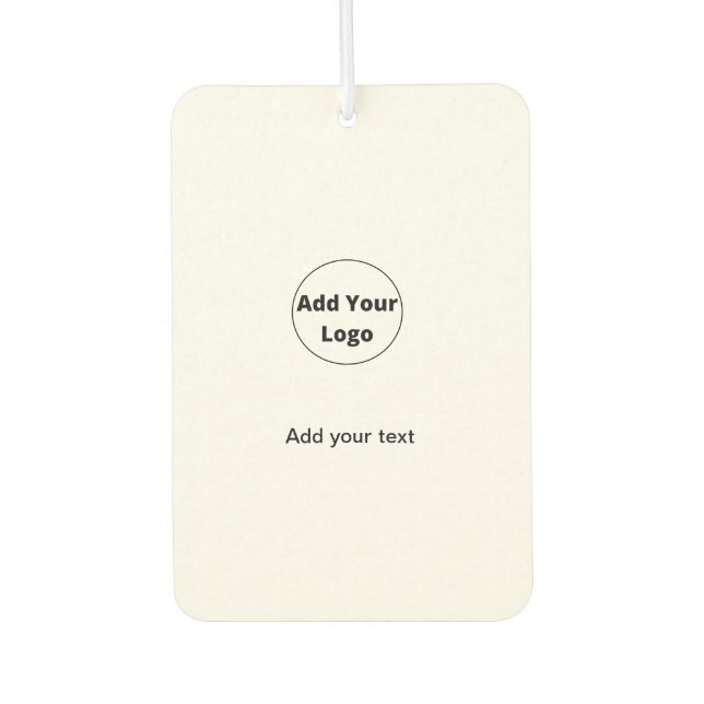 add your text simple minimal custom add your logo air freshener (Front)