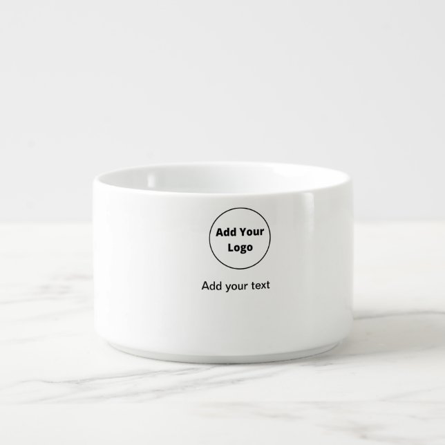 add your text simple minimal custom add your logo  bowl (Center)