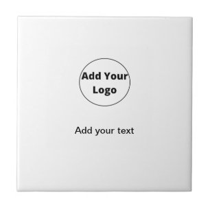 add your text simple minimal custom add your logo ceramic tile