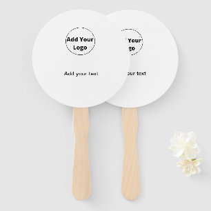 add your text simple minimal custom add your logo hand fan