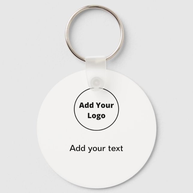 add your text simple minimal custom add your logo keychain (Front)
