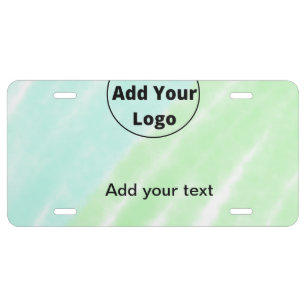 add your text simple minimal custom add your logo  license plate