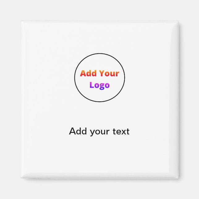 add your text simple minimal custom add your logo magnet (Front)