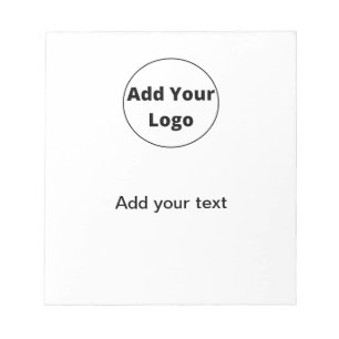 add your text simple minimal custom add your logo notepad