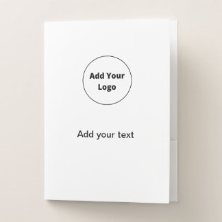 add your text simple minimal custom add your logo pocket folder