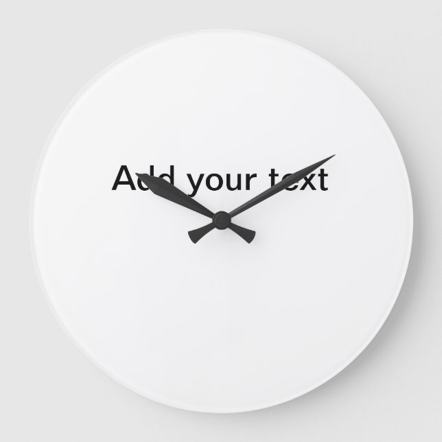 add your text simple minimal custom personalized  large clock (Front)
