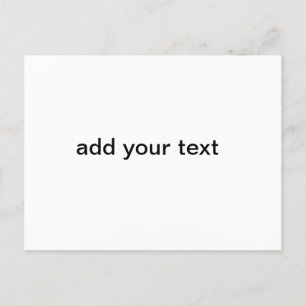 add your text simple minimal custom personalized  postcard