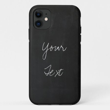 Add Your Text To Chalkboard Background Iphone 11 Case