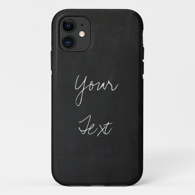 Add YOUR TEXT to Chalkboard background Case-Mate iPhone Case (Back)