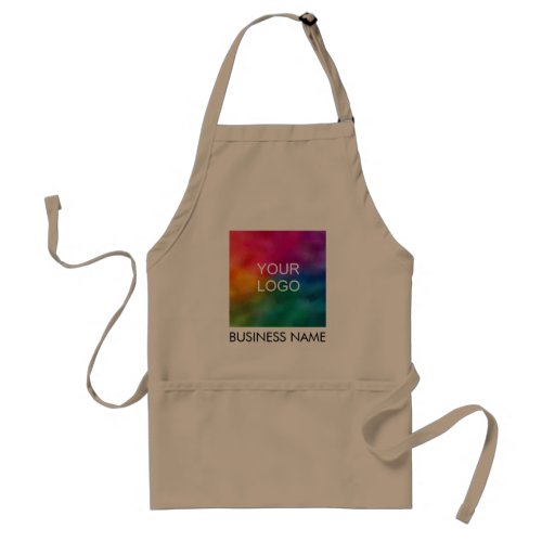 Add Your Text Upload Business Company Logo Trendy Adult Apron