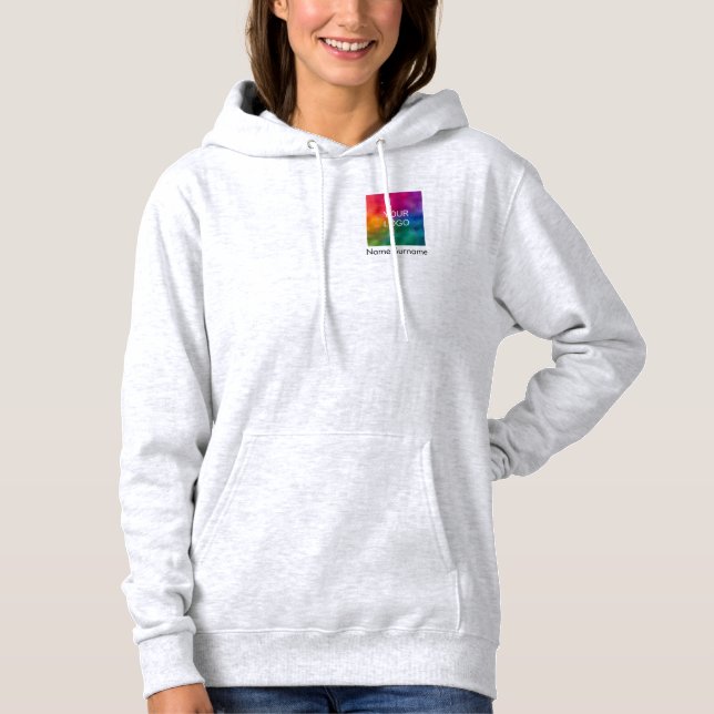 Add Your Text Upload Photo to Womens Name Hoodie (Front)