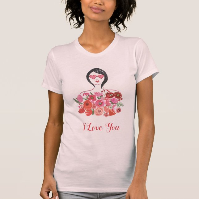 Add Your Text | Valentine Chic I T-Shirt (Front)