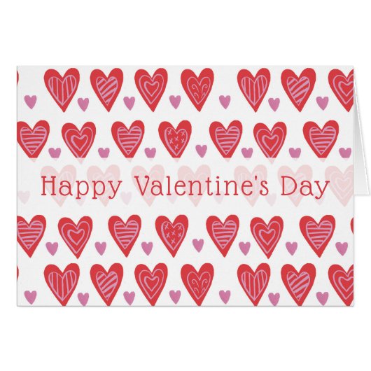 Add Your Text | Valentine Chic Pattern Cards (Front Horizontal)