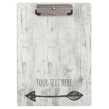 Add Your Text Wood W/ Arrow Clipboard by TheSillyHippy at Zazzle